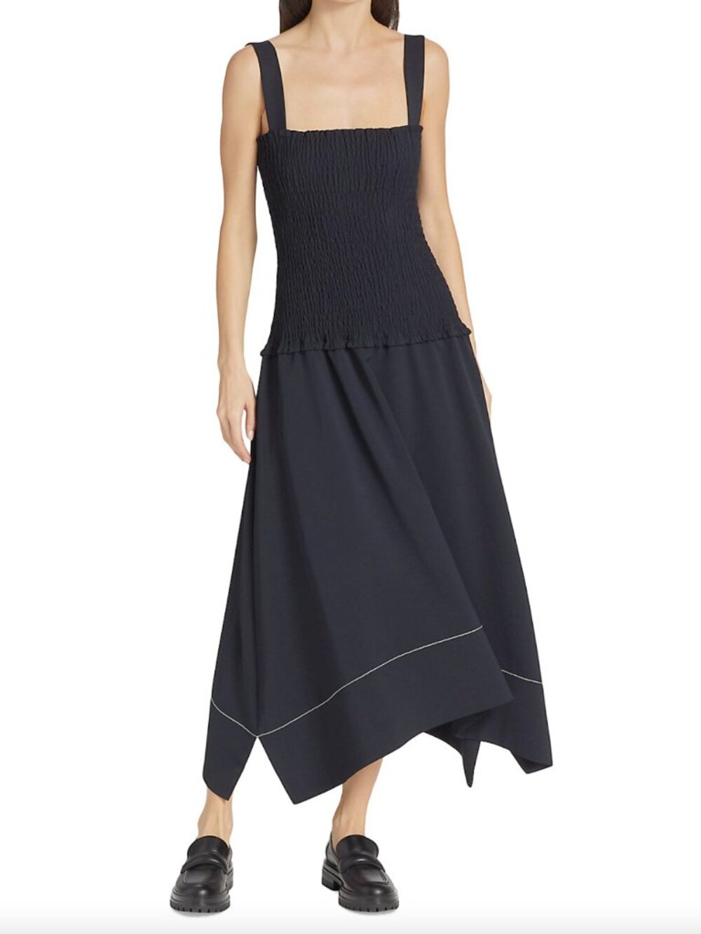 PROENZA SCHOULER Sunflower Smocked Midi Dress Size 4